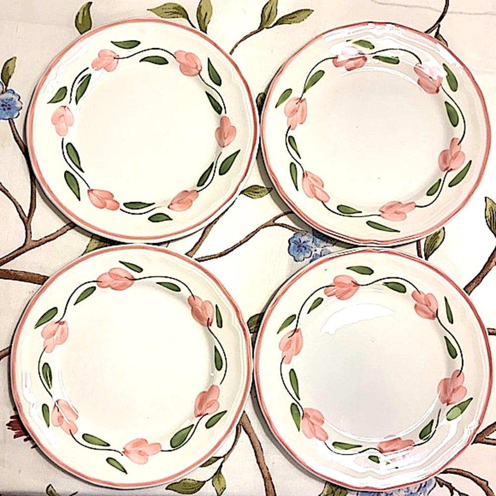 ITALIAN 8” PLATE Ceramica Quadrifoglio (set of two)